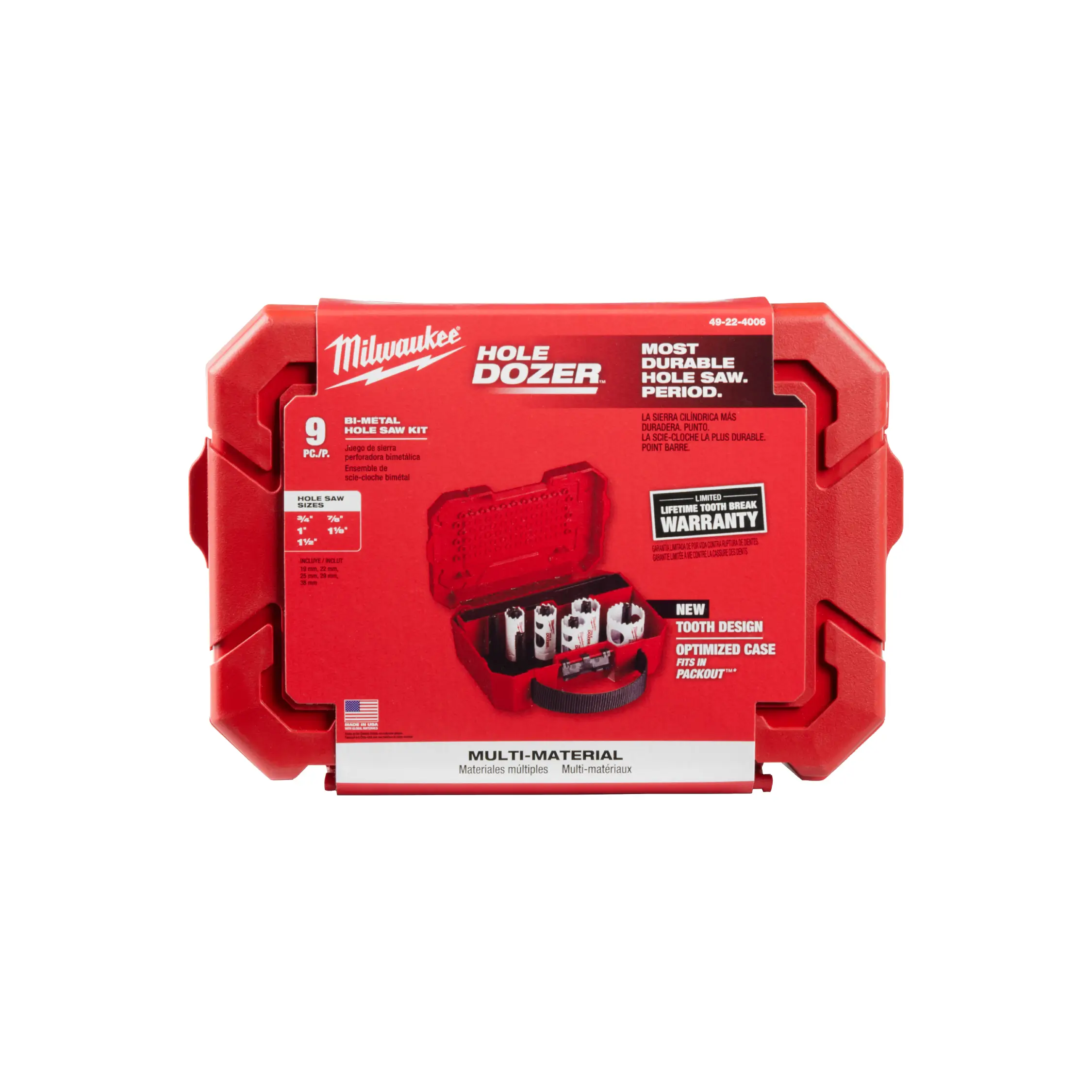 Kit de sierra corona de uso general Hole Dozer Milwaukee 49-22-4006 - Imagen 3