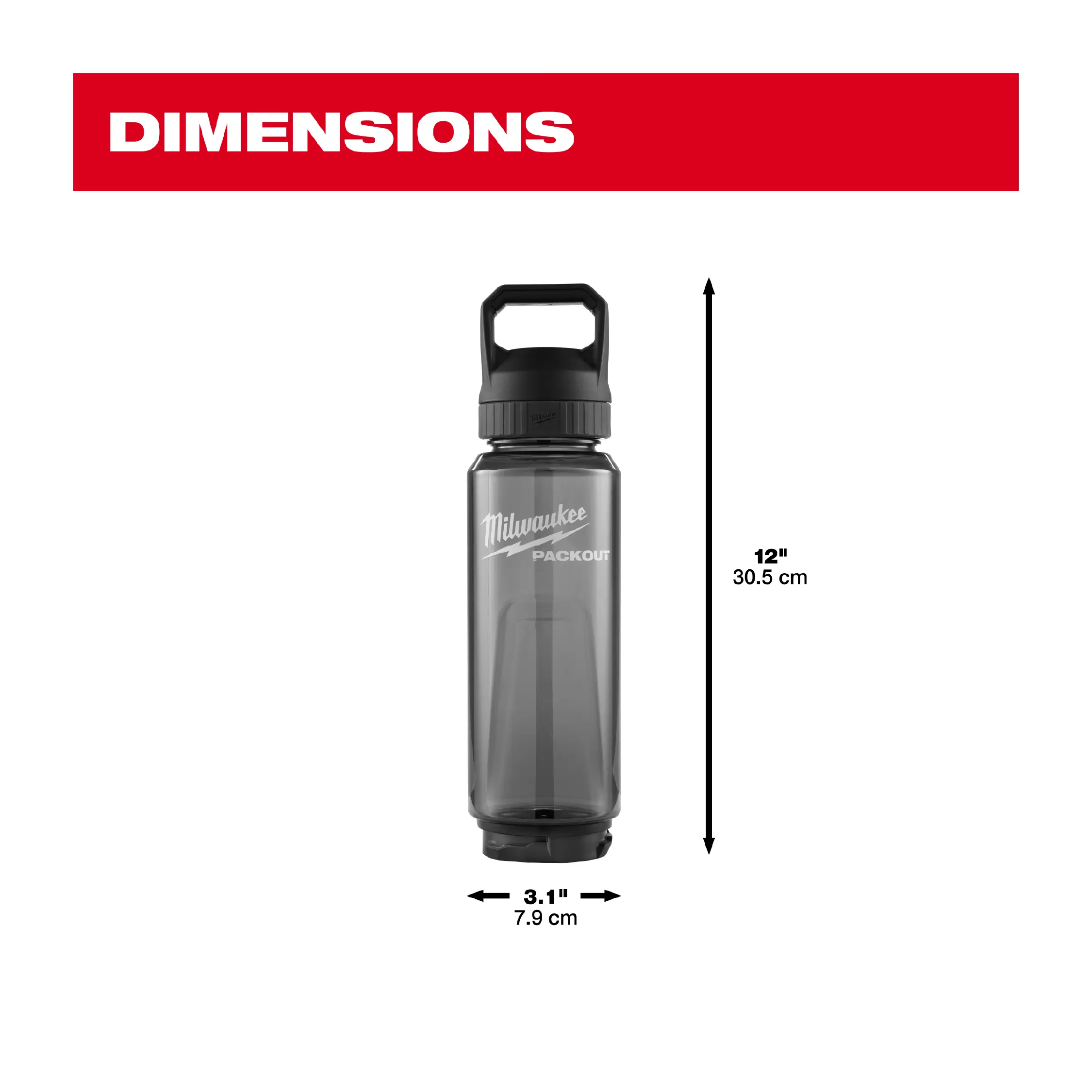 Botella con tapa de boca ancha PACKOUT de 34 oz 48-22-8372B Milwaukee - Imagen 4
