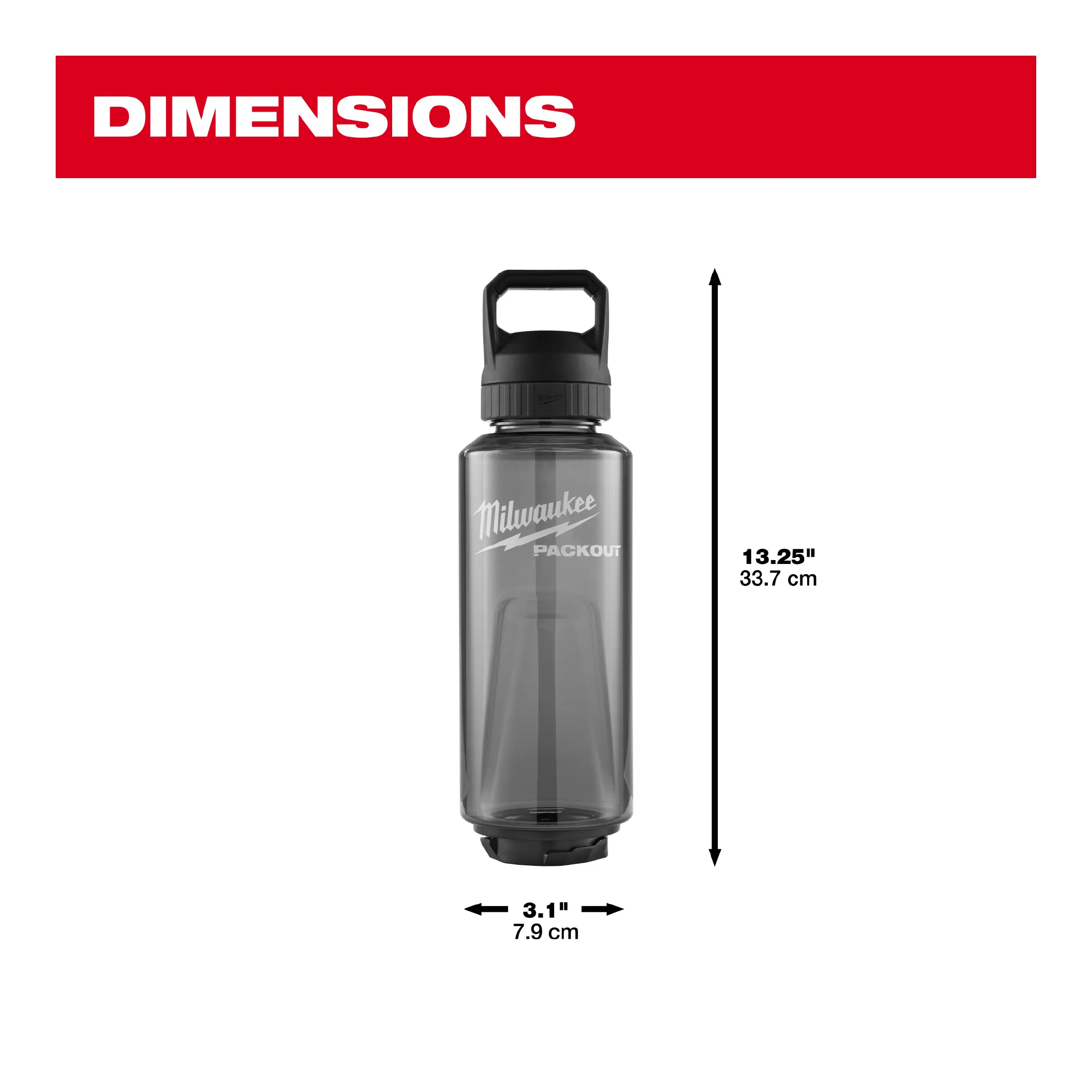 Botella con tapa de boca ancha PACKOUT de 48 oz 48-22-8373B Milwaukee - Imagen 2