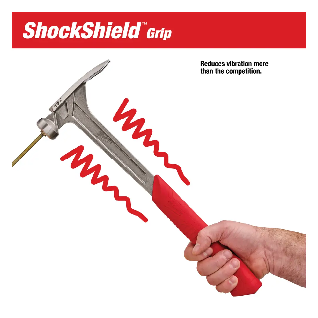 Martillo Carpintero 17 Oz Cara Fresada Milwaukee 48-22-9016 - Imagen 4