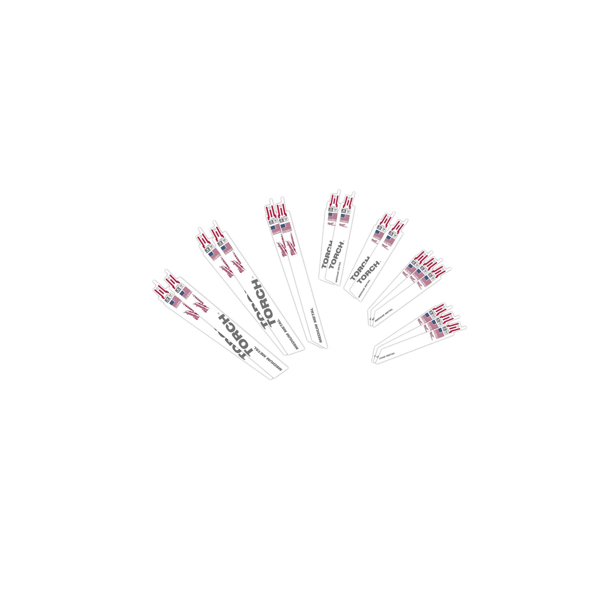 Juego de 16 hojas para cortar metal SAWZALL 49-22-1216 Milwaukee