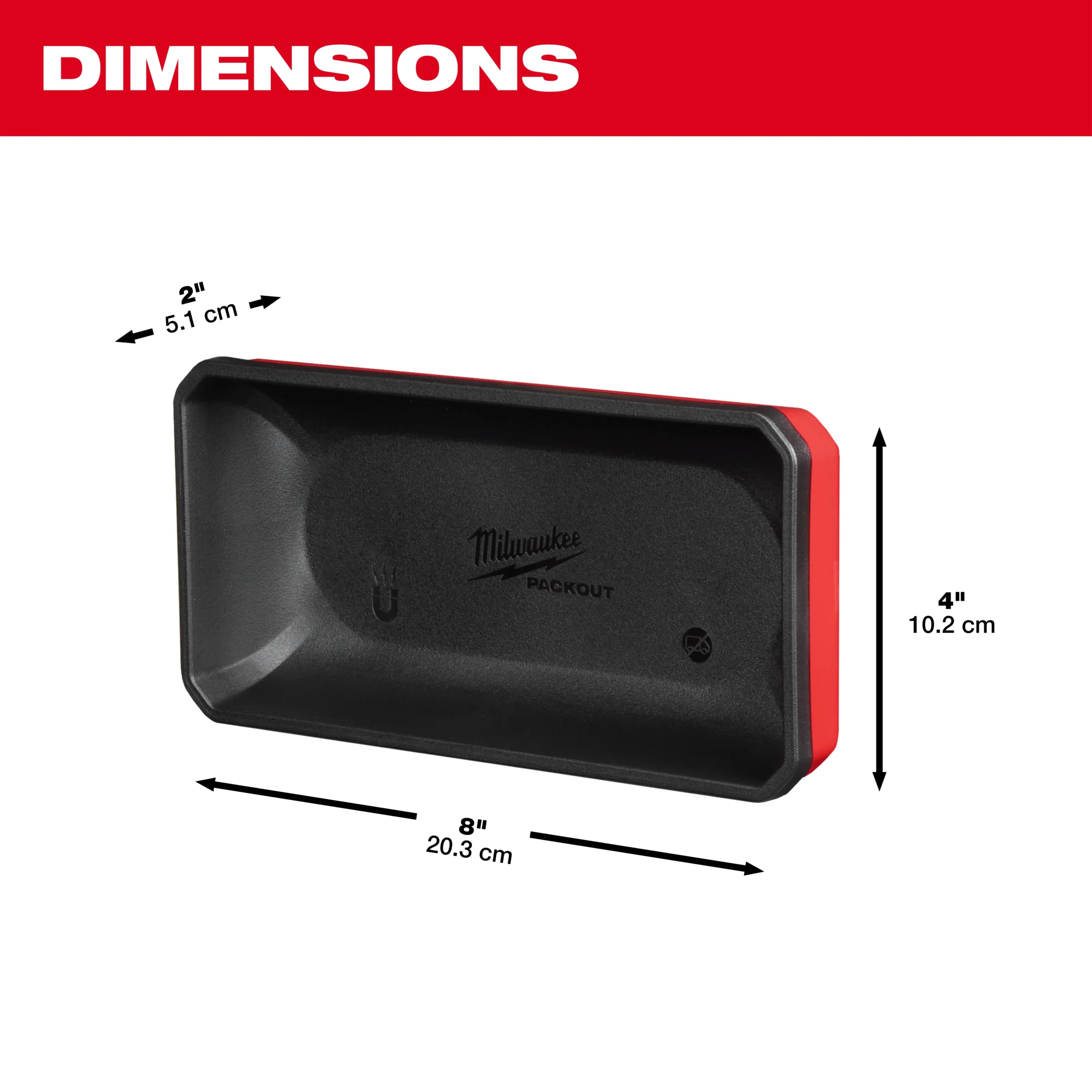 Contenedor magnético grande PACKOUT Milwaukee 48-22-8071 - Imagen 2