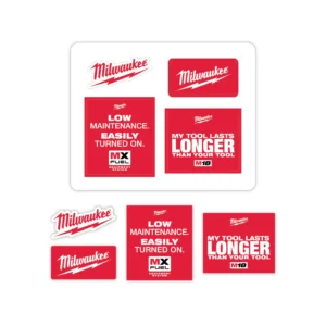 Pack de 4 calcomanías diferentes de la marca Milwaukee MK-55566