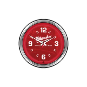 Reloj de neón de acero cromado de 16" Milwaukee MK_55569