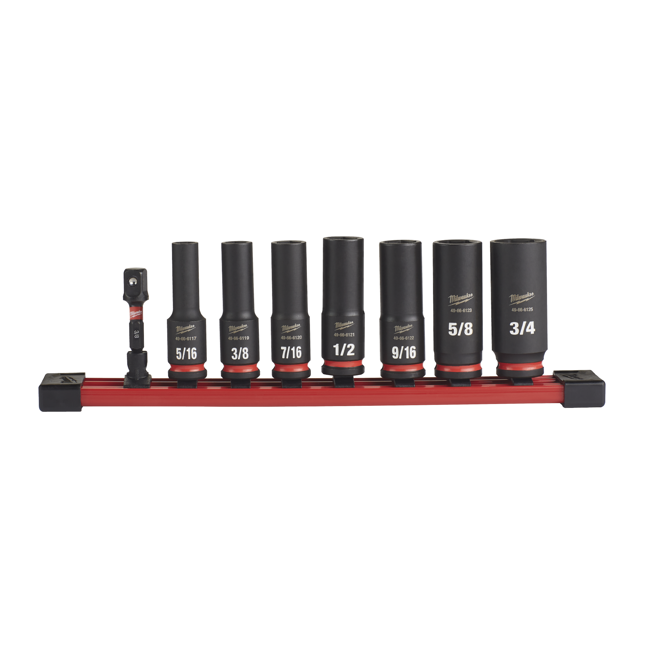 Juego de 8 pzc dados de impacto profundo 3/8" SAE Milwaukee 49-66-7024 - Imagen 3