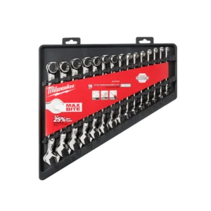 Juego de 15 llaves combinadas métricas Milwaukee 48-22-9515
