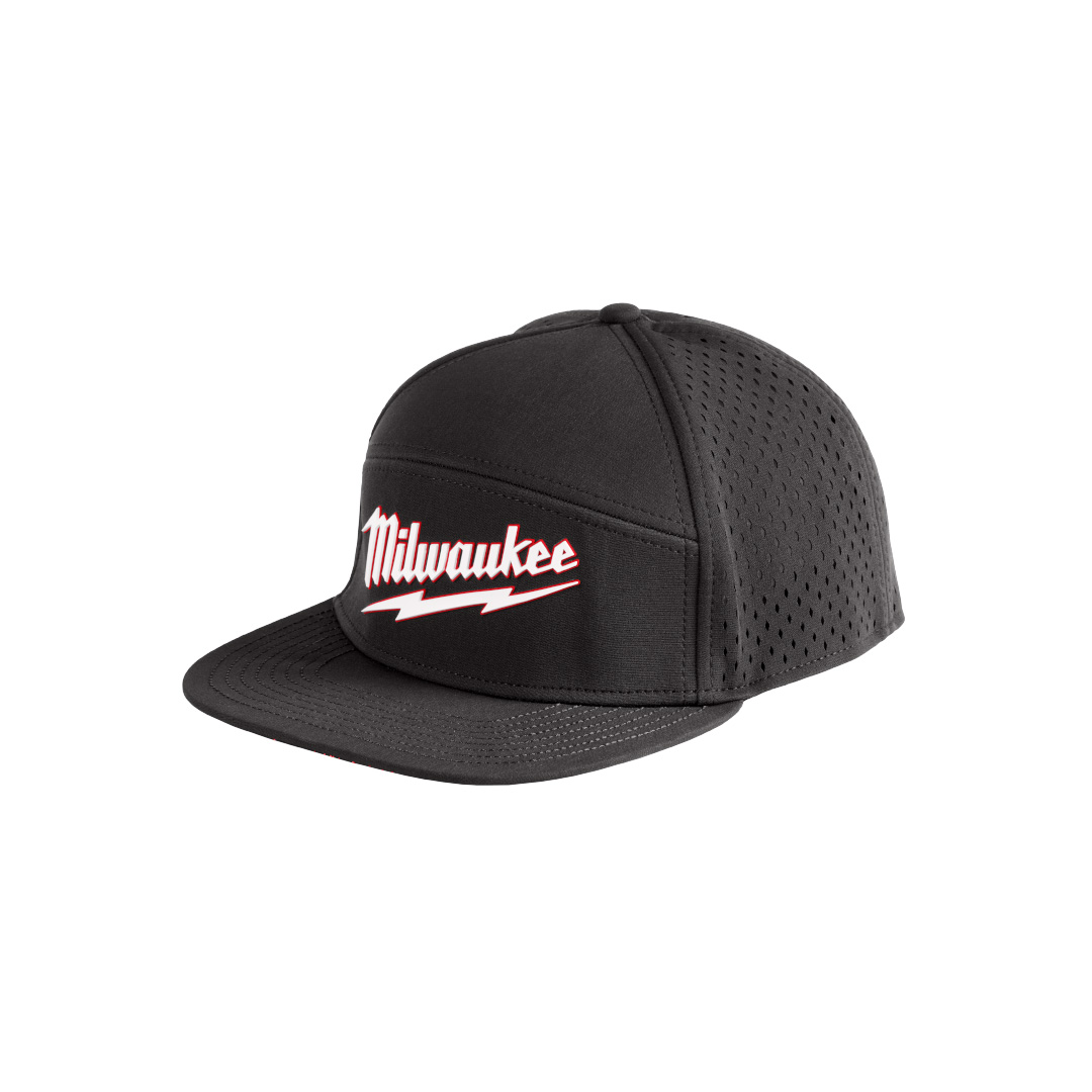 Jockey snapback de visera plana negra Milwaukee M771B