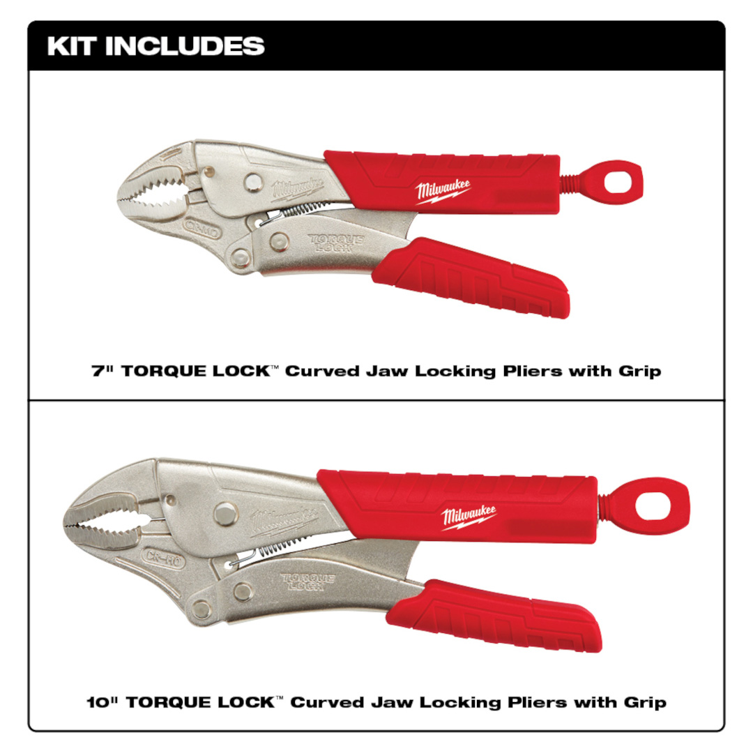 Pack de 2 caimanes mordaza torque lock Milwaukee 48-22-3402 - Imagen 3