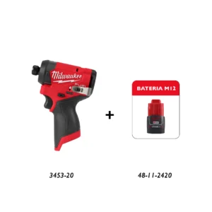 Destornillador de impacto hexagonal M12 FUEL de 1/4" Milwaukee 3453-2420