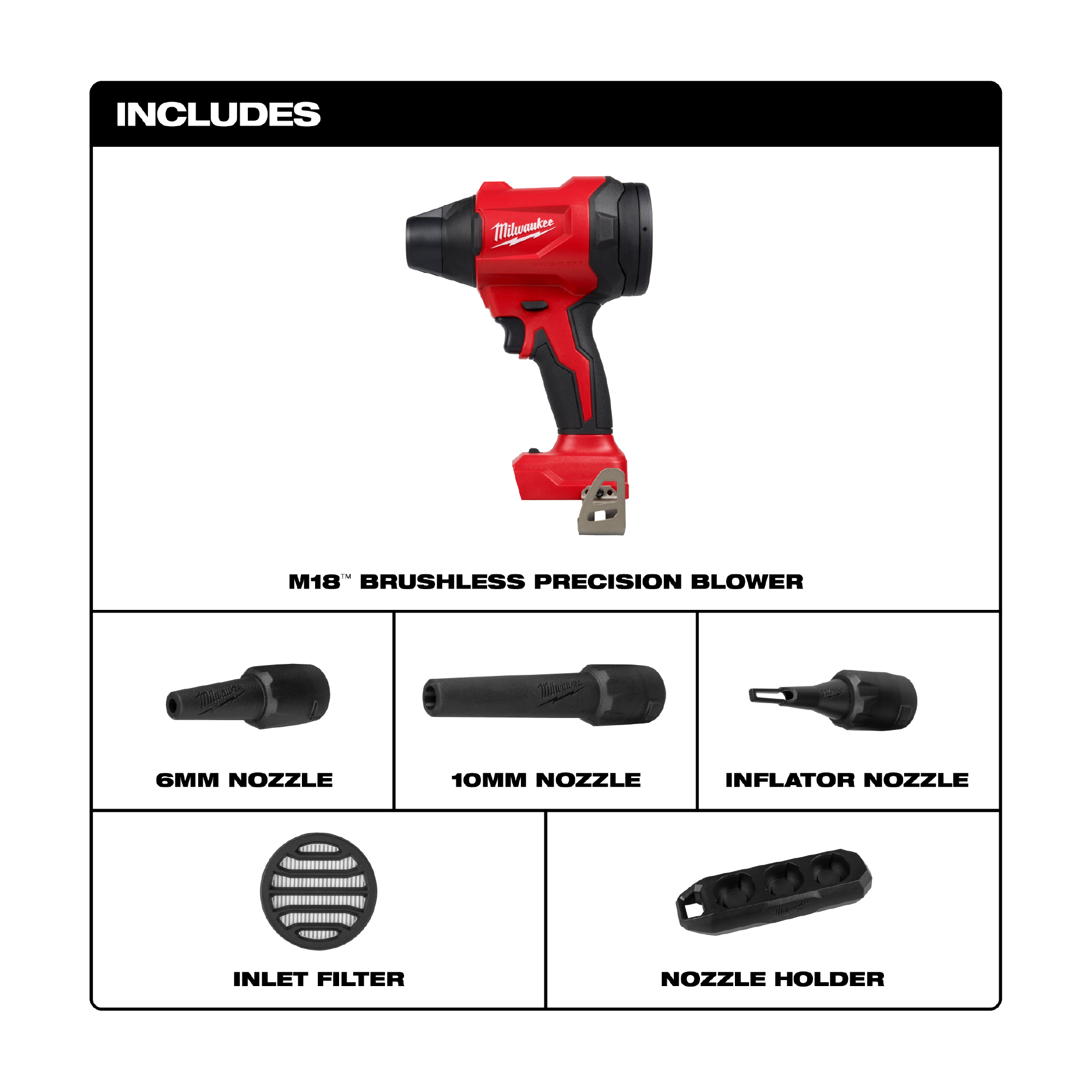 Soplador de precisión sin escobillas M18 Milwaukee 0887-20 - Imagen 3