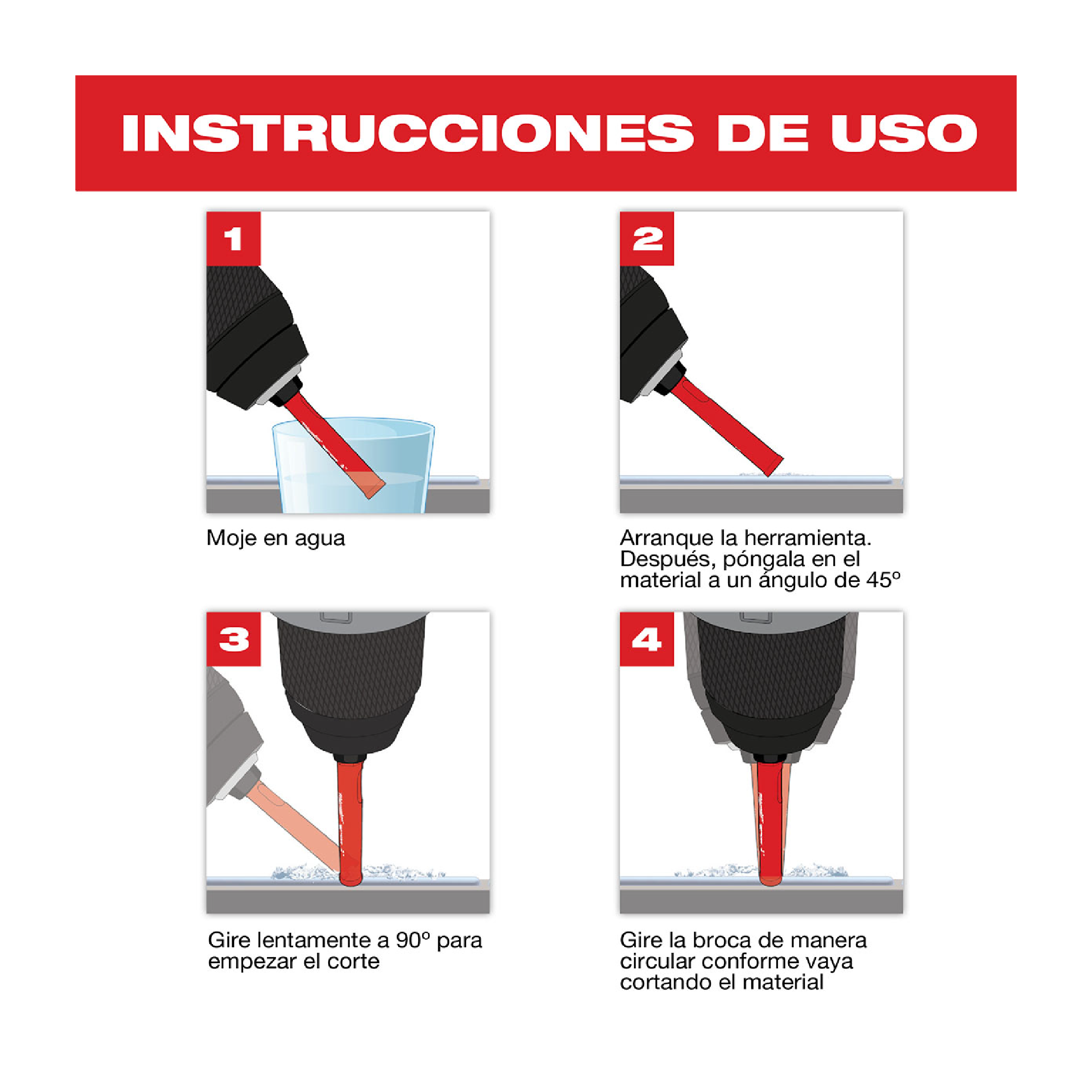 Broca diamantada porcelanato 1/2 13mm Milwaukee 49-56-0511 - Imagen 3