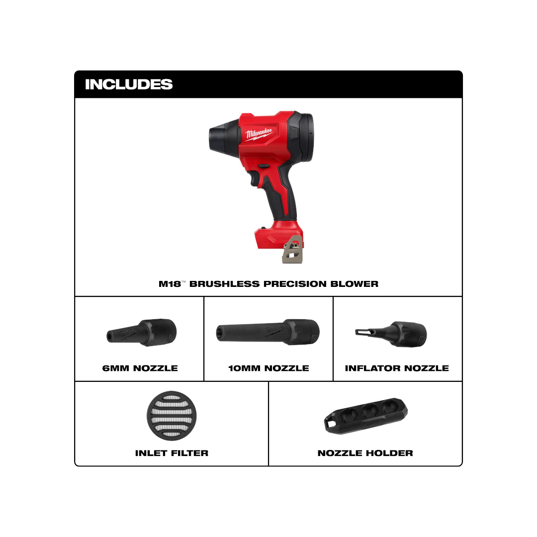 Soplador de precisión sin escobillas M18 Milwaukee 0887-20 - Imagen 2