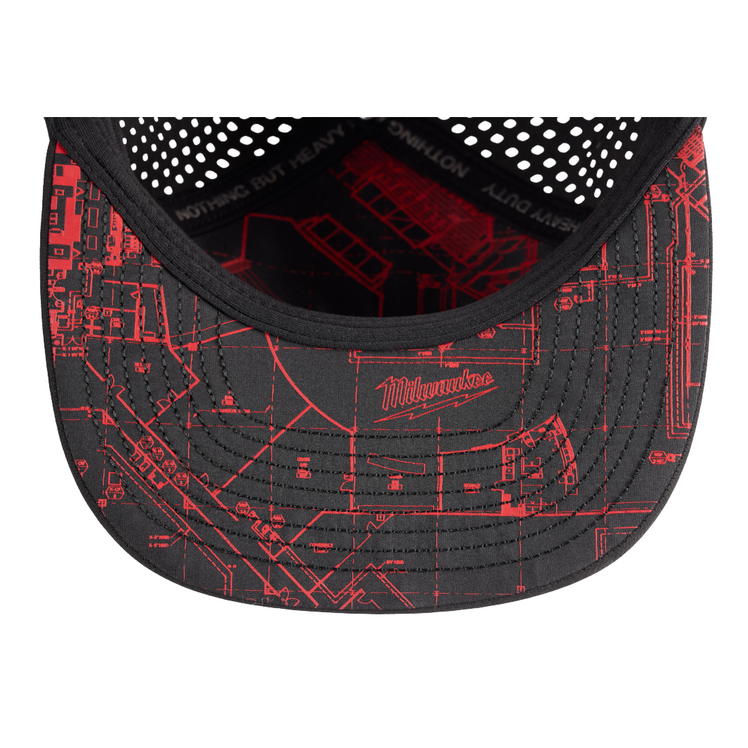 Jockey snapback de visera plana negra Milwaukee M771B - Imagen 3