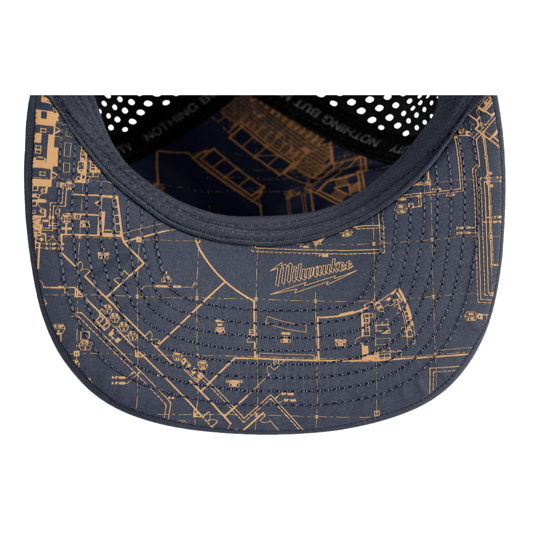 Jockey snapback de visera plana azul Milwaukee M771U - Imagen 3