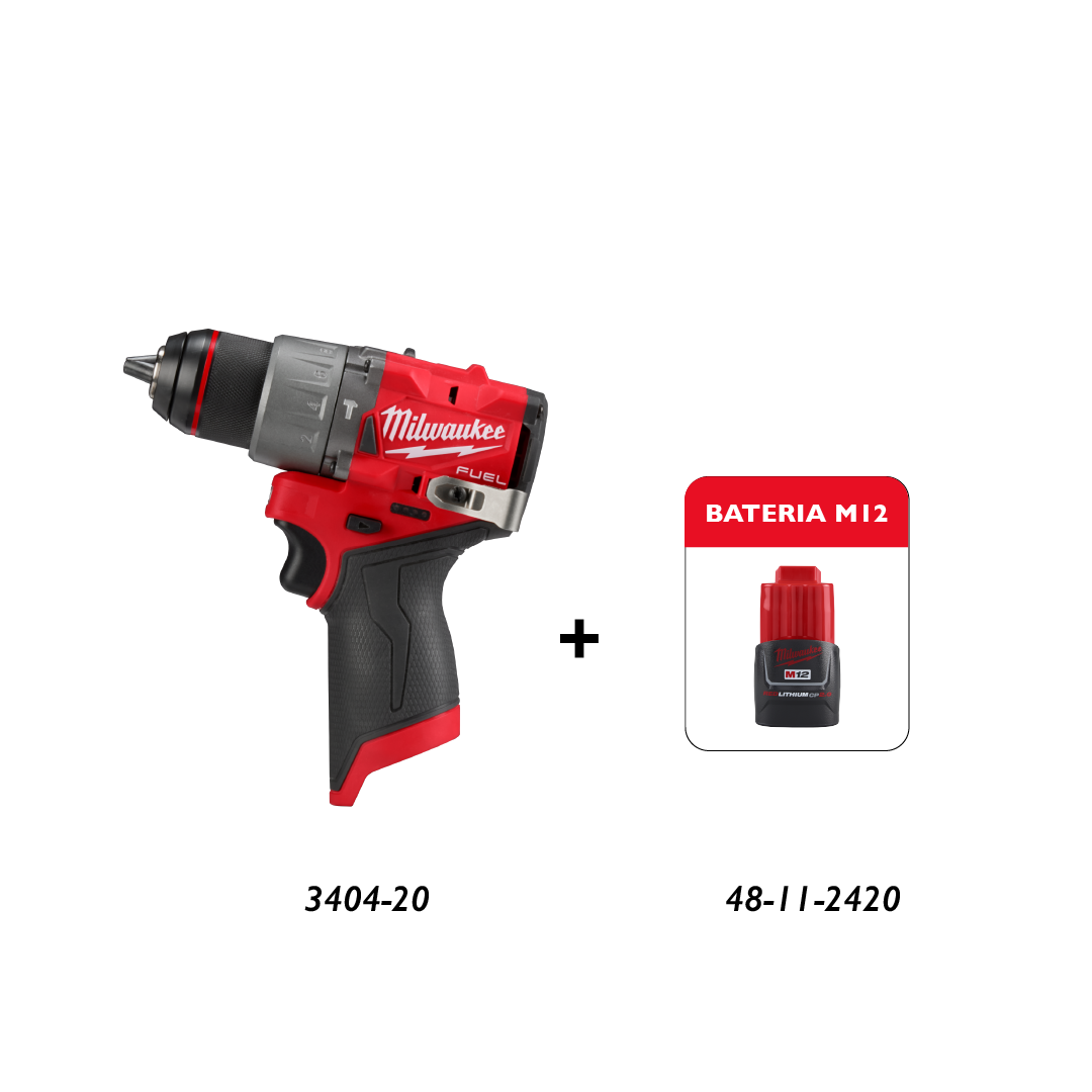 Taladro percutor atornillador M12 Fuel de 1/2 Milwaukee 3404-2420